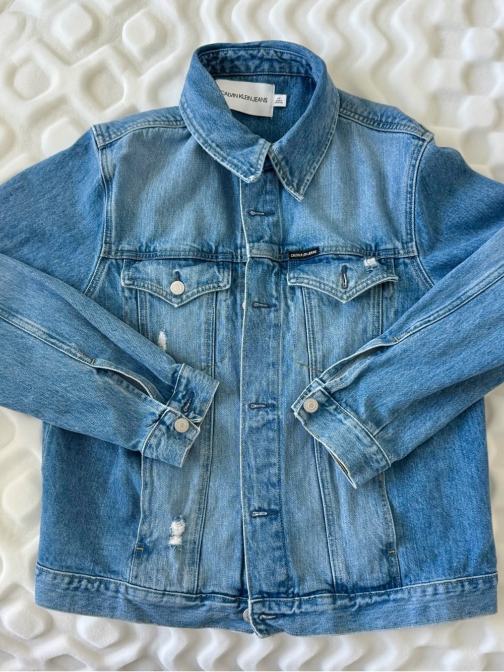 Calvin Klein Jeans Medium Blue Denim Trucker Jacket